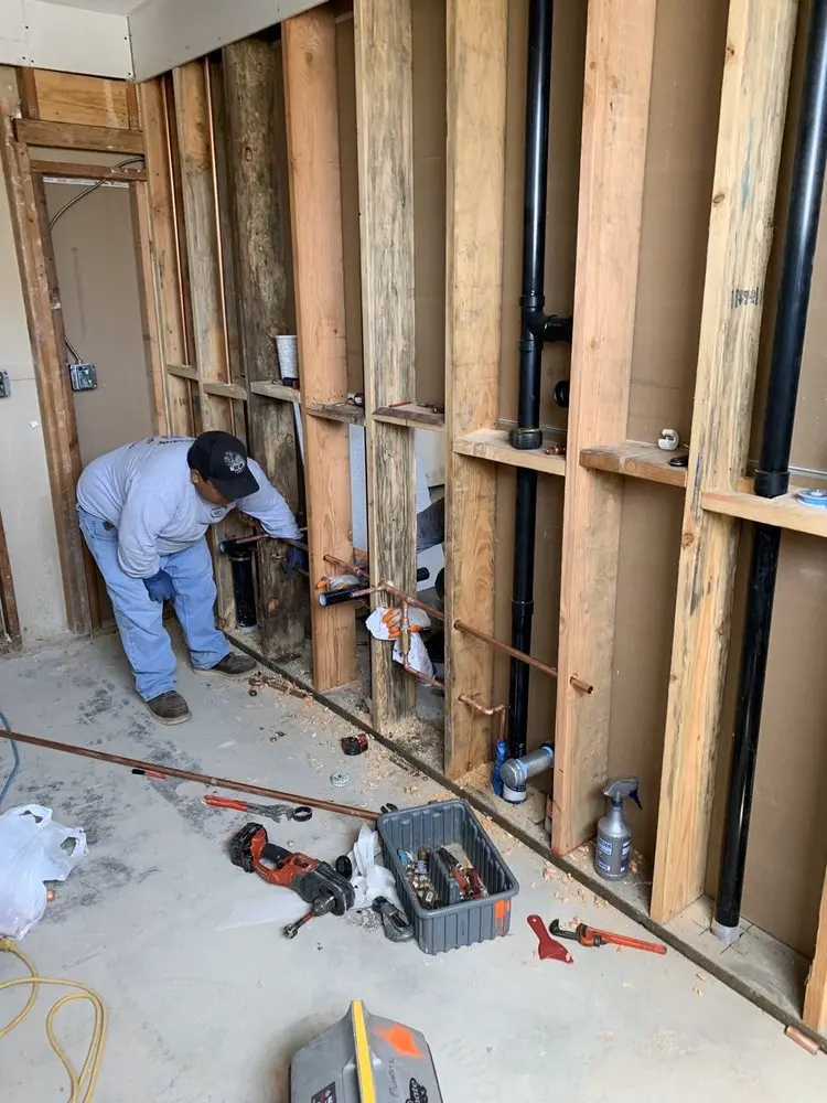 Commercial rough-in plumbing for Gas Line Repair in Mission Bend South
